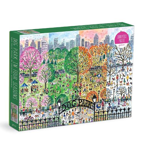 Michael Storrings Dog Park in Four Seasons 1000 Piece Puzzle (Jigsaw)