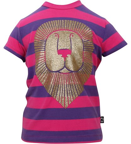 Danef? T-shirt - Lilla/Pink stribet m. Guldl?ve