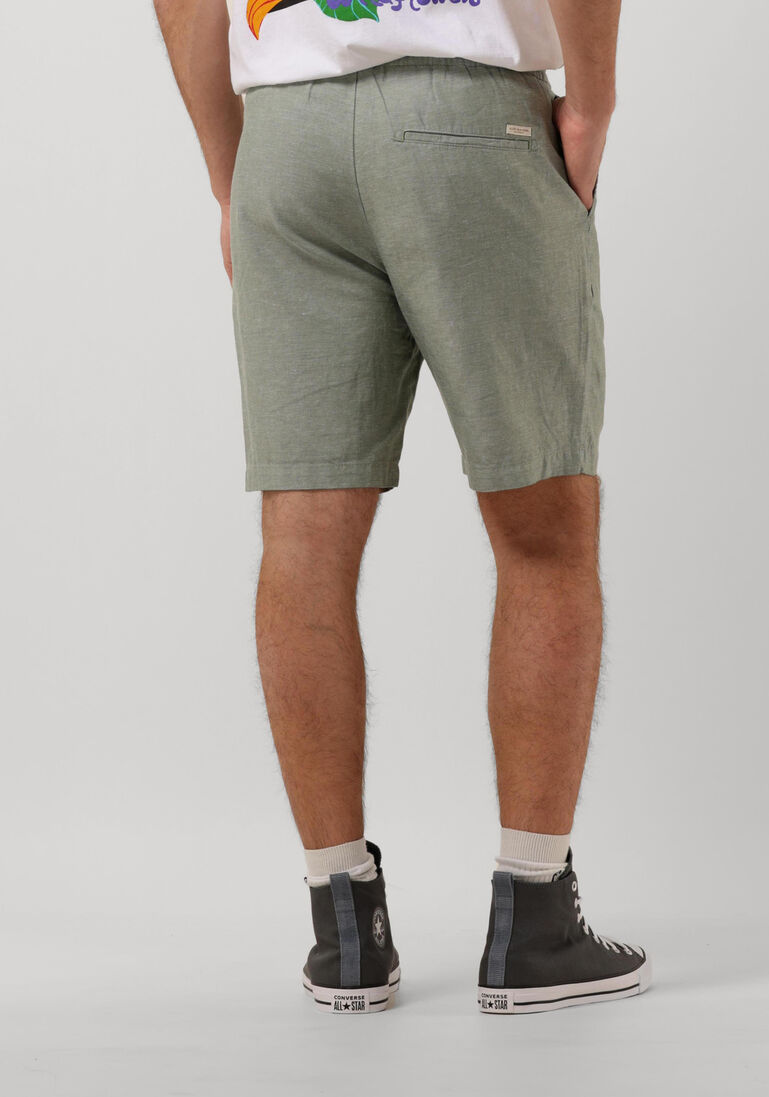 SCOTCH & SODA donkergroene scotch & soda korte broek fave - cotton/linen twill bermuda short