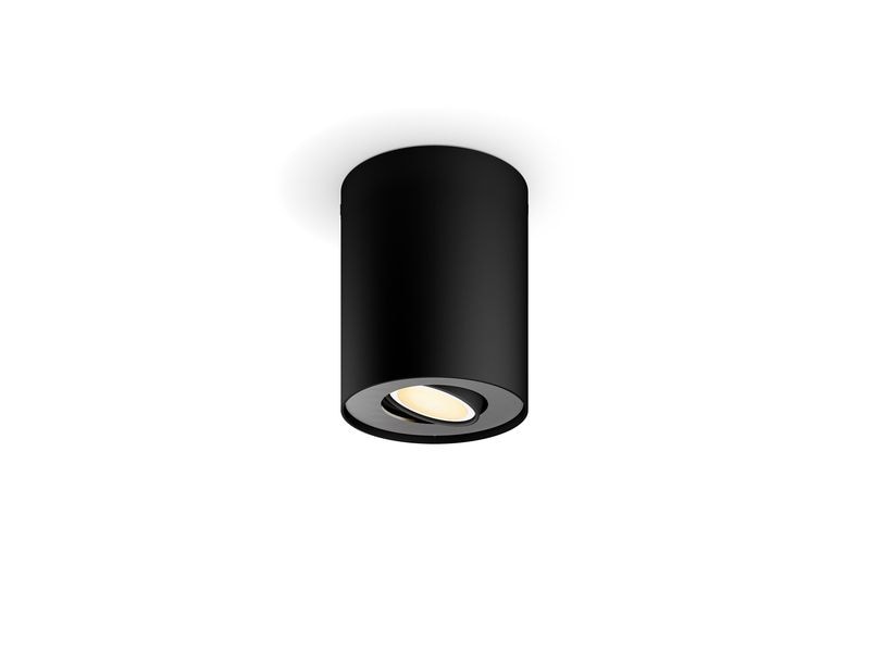 Philips Hue White Ambiance Pillar Einerspot erw. GU10, Schw Flexibles Licht für jeden Raum
