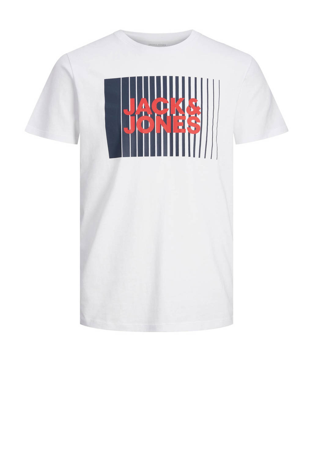 JACK & JONES T-shirt JJECORP van katoen wit