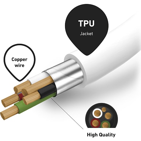 SBS lightning kabel 1 meter - hvid