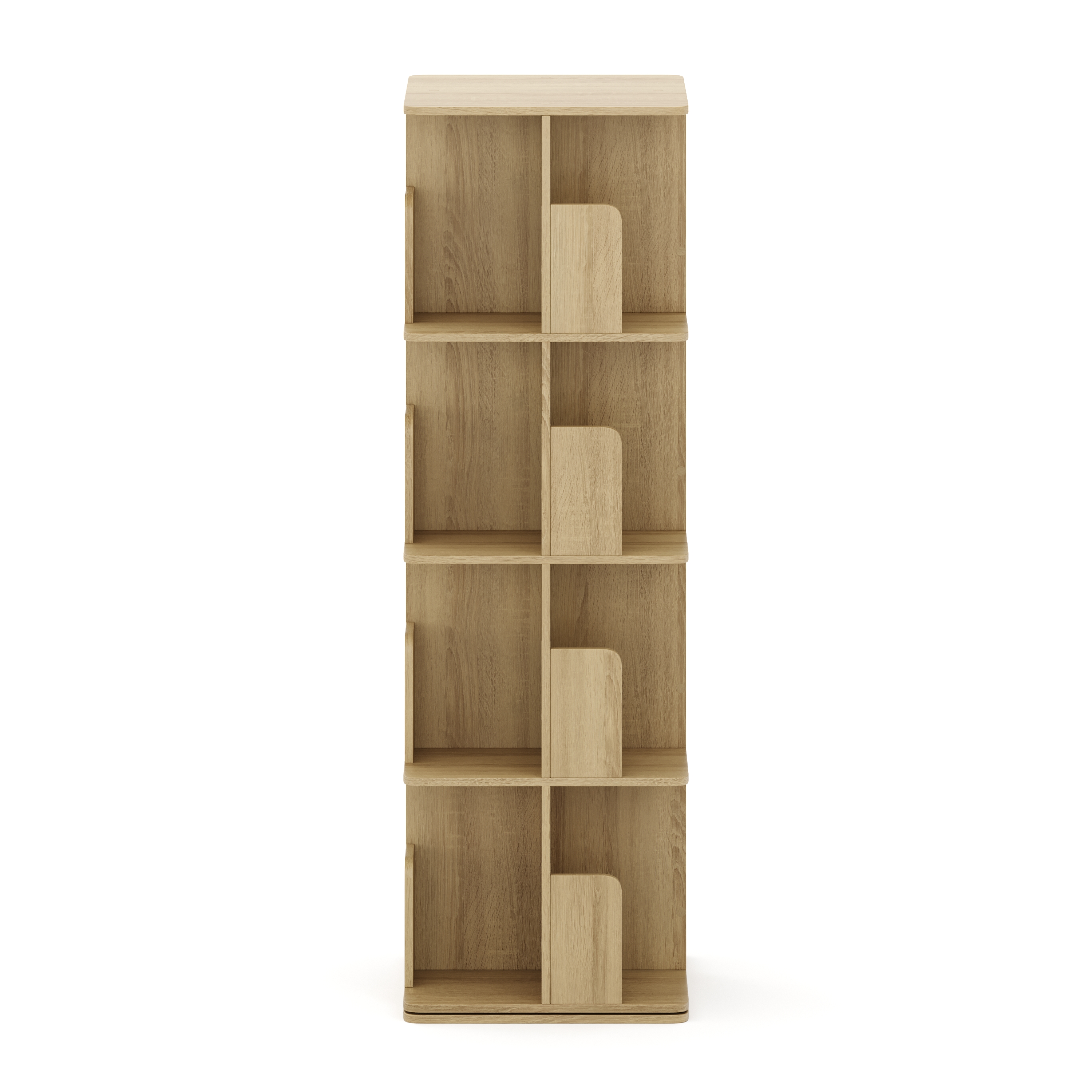 Bücherregal Drehregal CATO mit 16 Fächer 40 x 128 cm braun