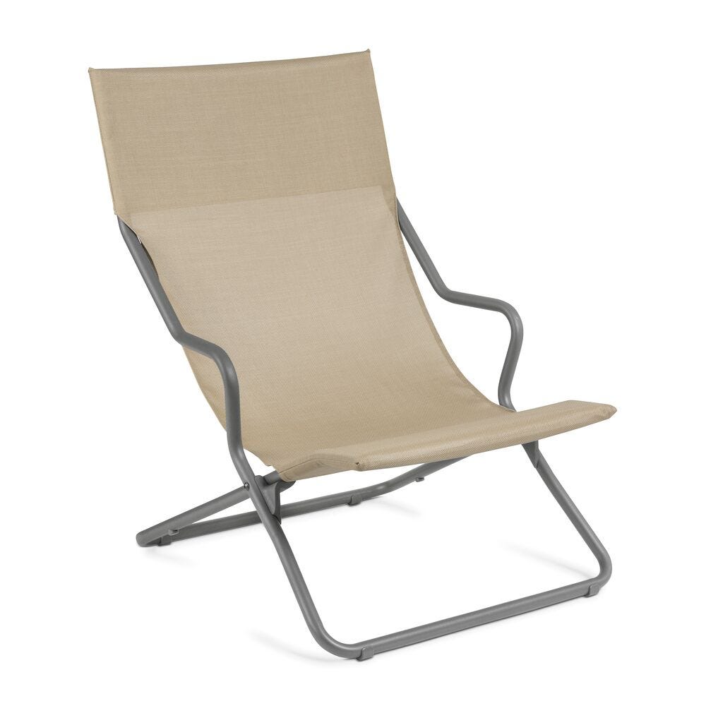 Klappbarer Liegestuhl Horizon Batyline® Duo Braun Noisette