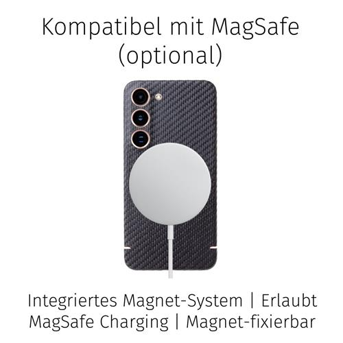 Samsung Galaxy S25  Plus Echtcarboncover Schutzhülle Ultrathin MagSafe-Modul (10.85.0167) - Schwarz