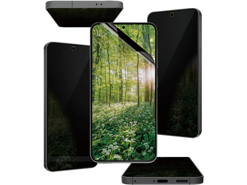 Panzerglass Displayschutz Ultra Wide Fit UWF Eco Matrix Gal 4-Way-Privacy Display-Schutzfolie für das Samsung Galaxy S25
