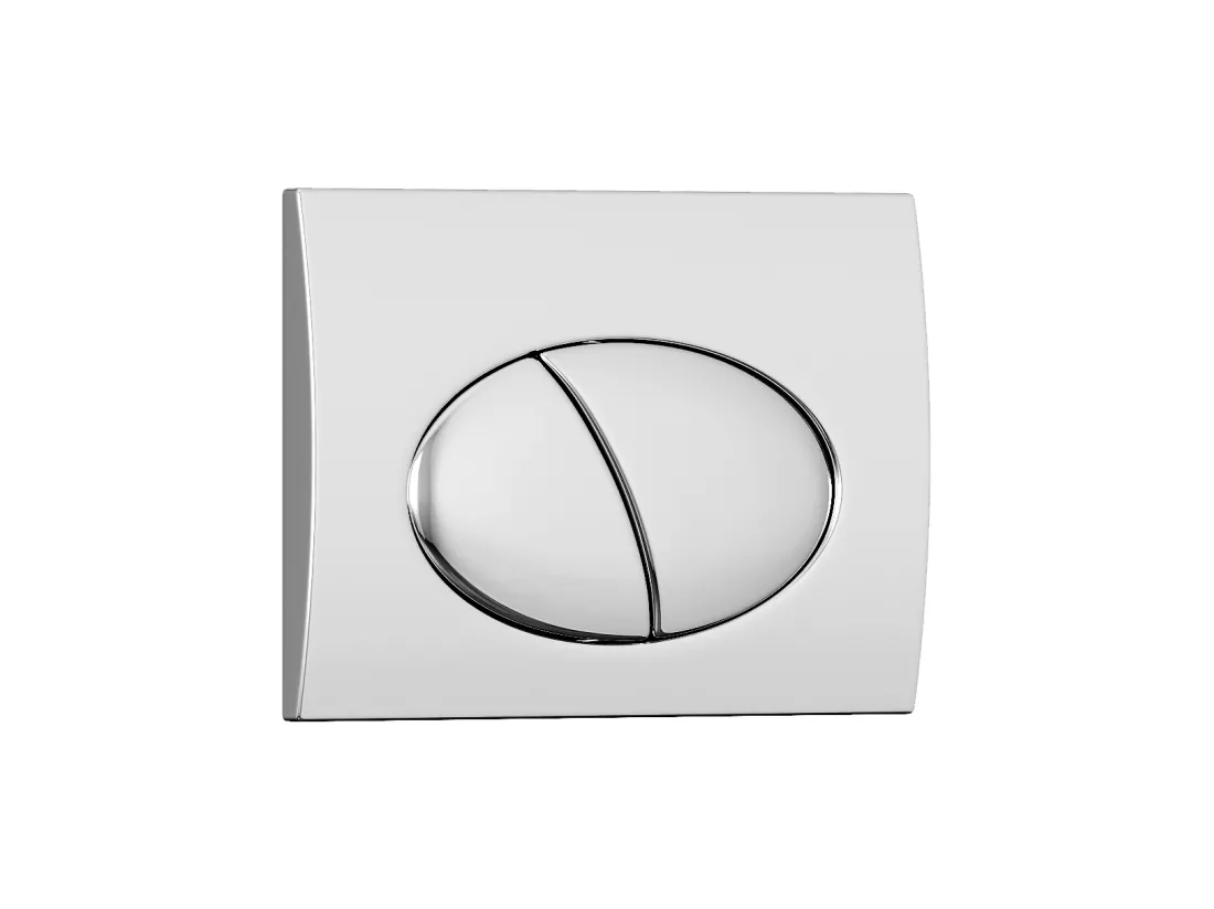 Plaque de commande pour WC avec double touche - Chrome - CERASUS