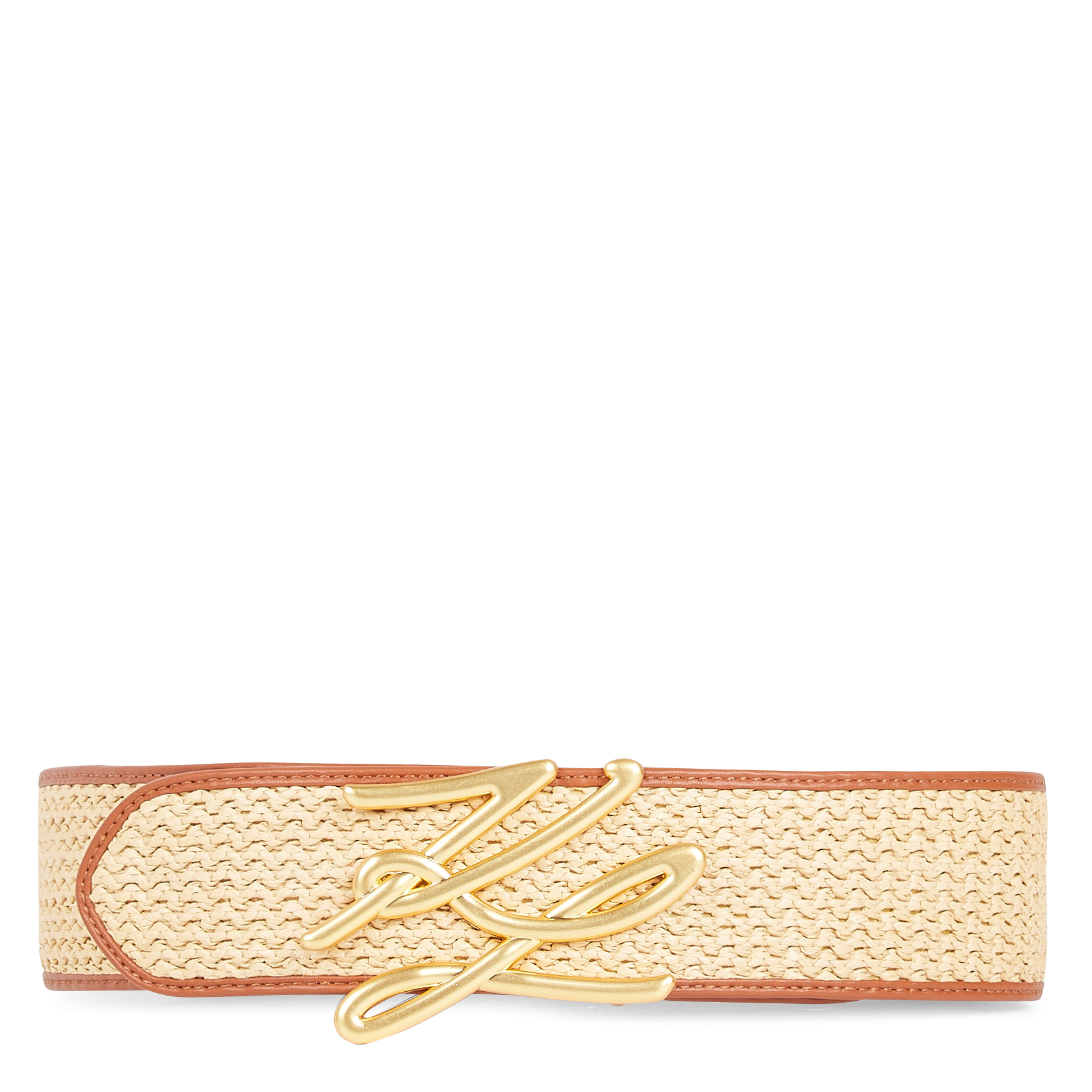 K/AUTOGRAPH - Ceinture large en raphia | Beige