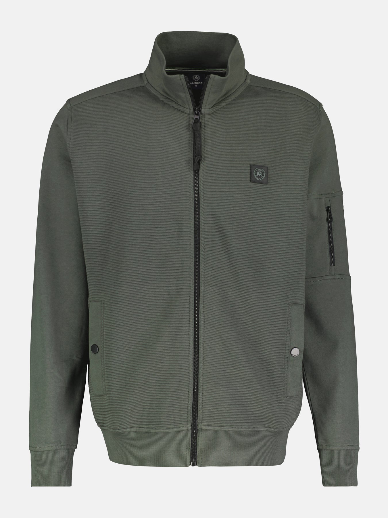 Herren Sweatjacke in Struktur-Baumwollqualität