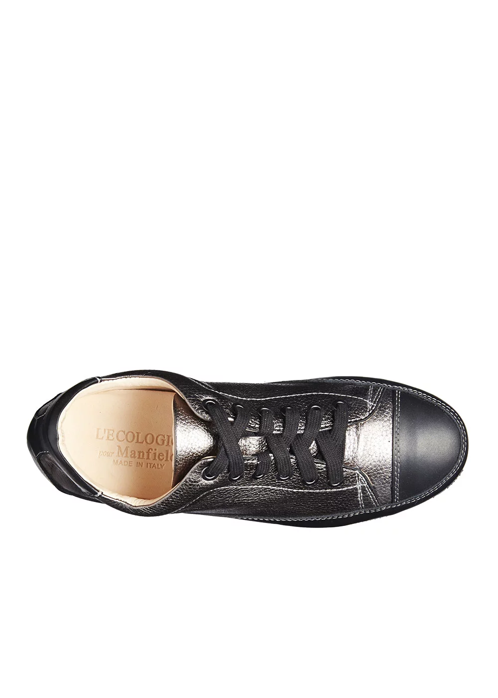 BASKET ROTONDA CUIR METALLISE