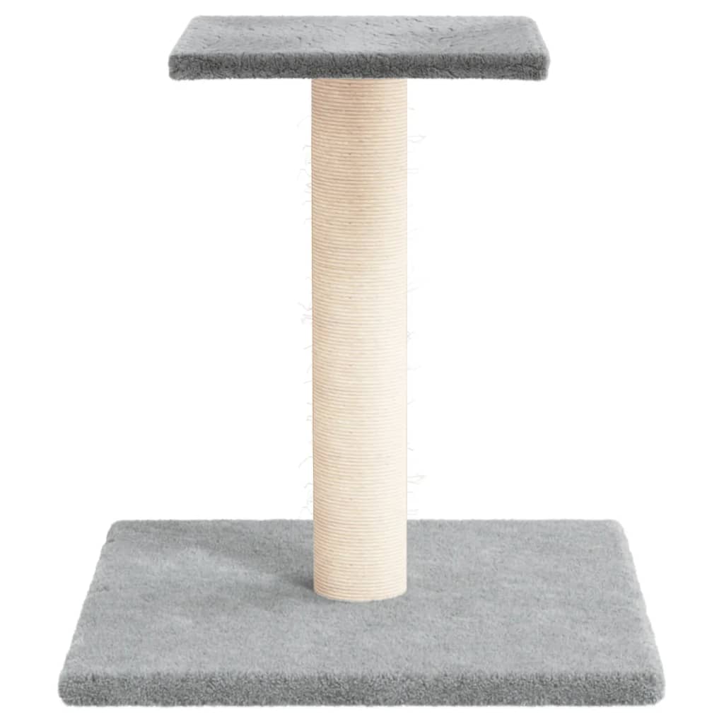 Arranhador para gatos vidaXL com plataforma, cinza claro, 38 cm