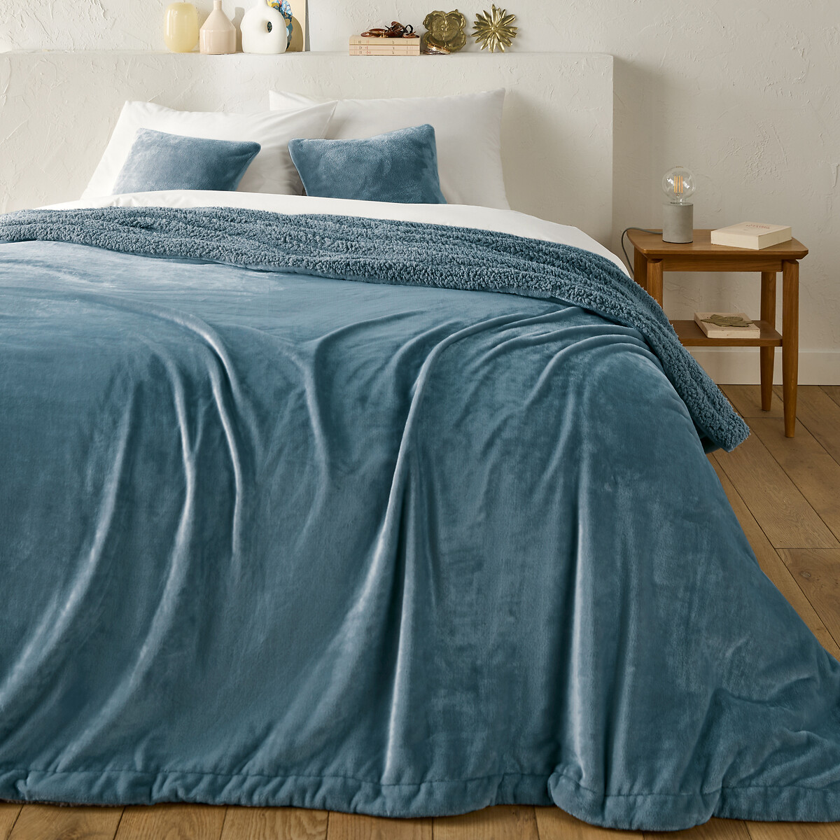 LA REDOUTE INTERIEURS<br>Colcha em lã e sherpa, Maxine