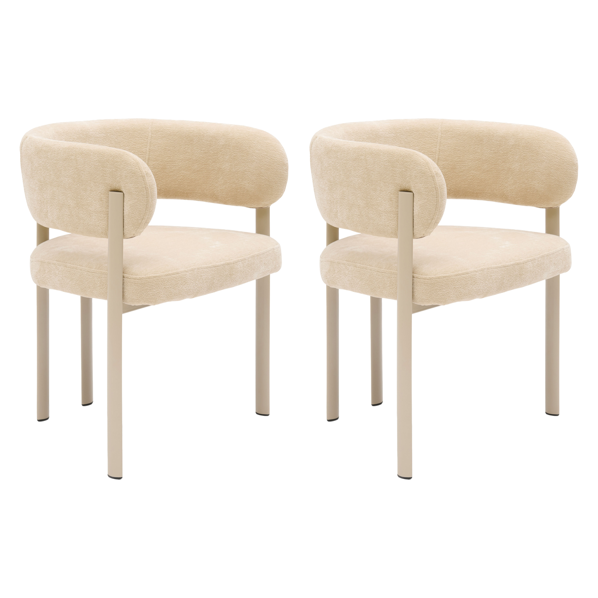Eetkamerstoel Audrey sand - set van 2