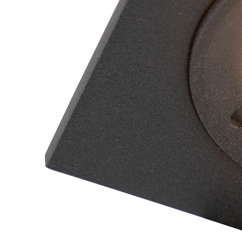 Smart inbouwspot zwart vierkant IP44 incl. Wifi GU10 - Xena