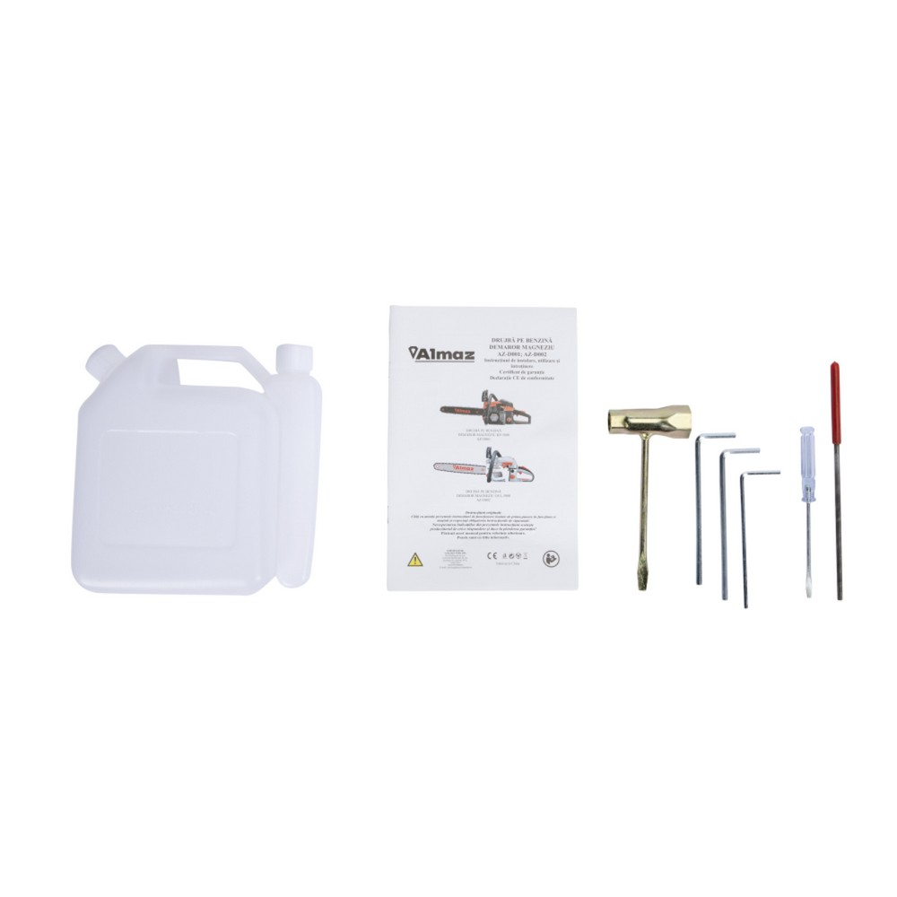 Tronçonneuse thermique 2,9cv 58cc, guide de 40 cm, démarreur magnesium - fermier az-d002