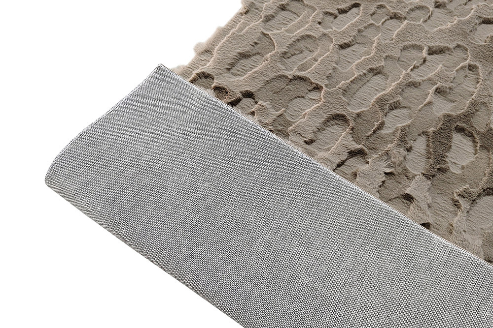 Hochflor Teppich DUNE 230x160cm taupe Indoor Hoch-Tief-Effekt Faux-Fur