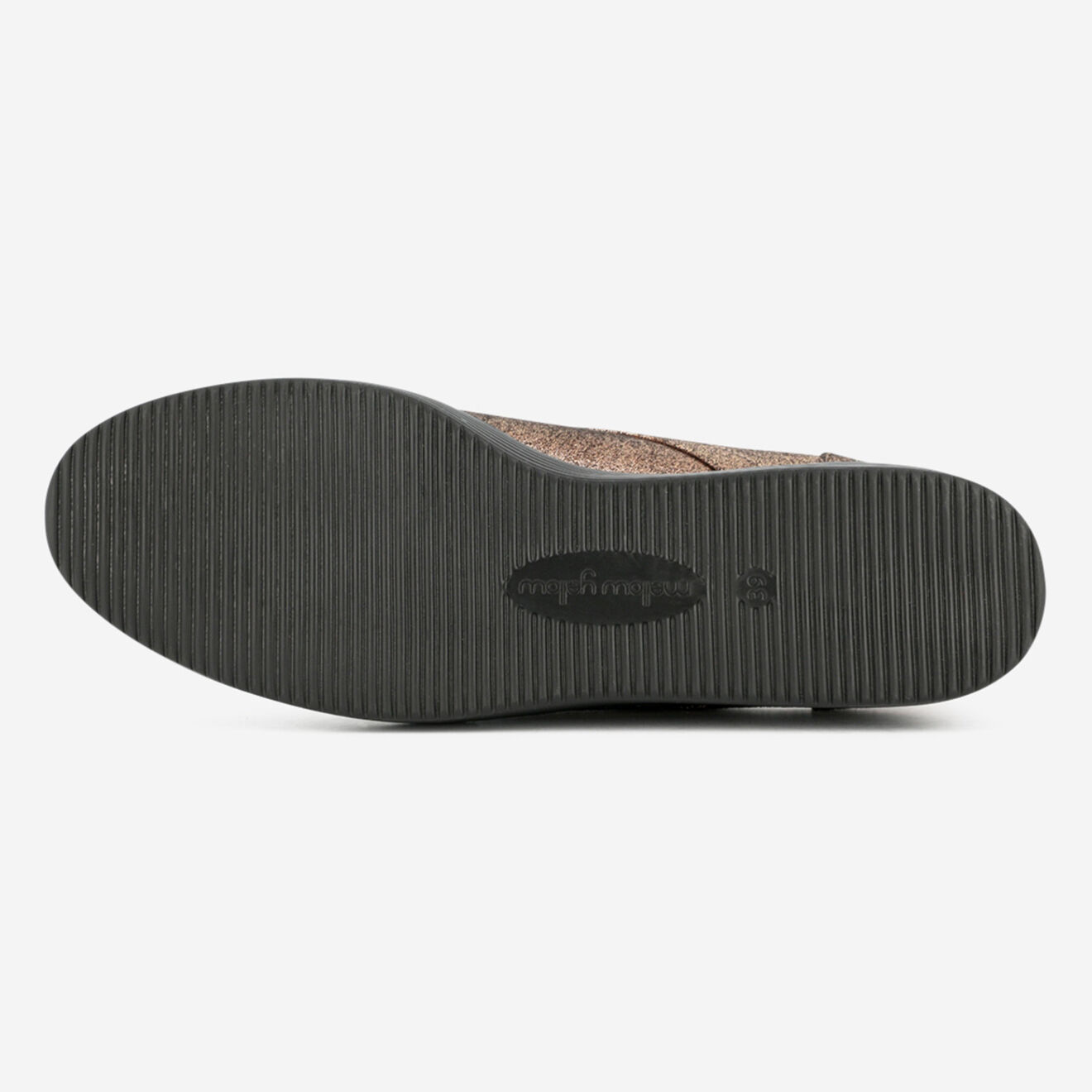 Mellow Yellow Derbies Evanari plateformes irisées bronze