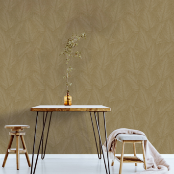 Vliesbehang Maya warm gold 120982