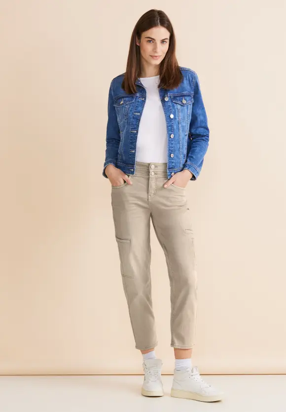 Casual Fit Cargojeans - light sand washed