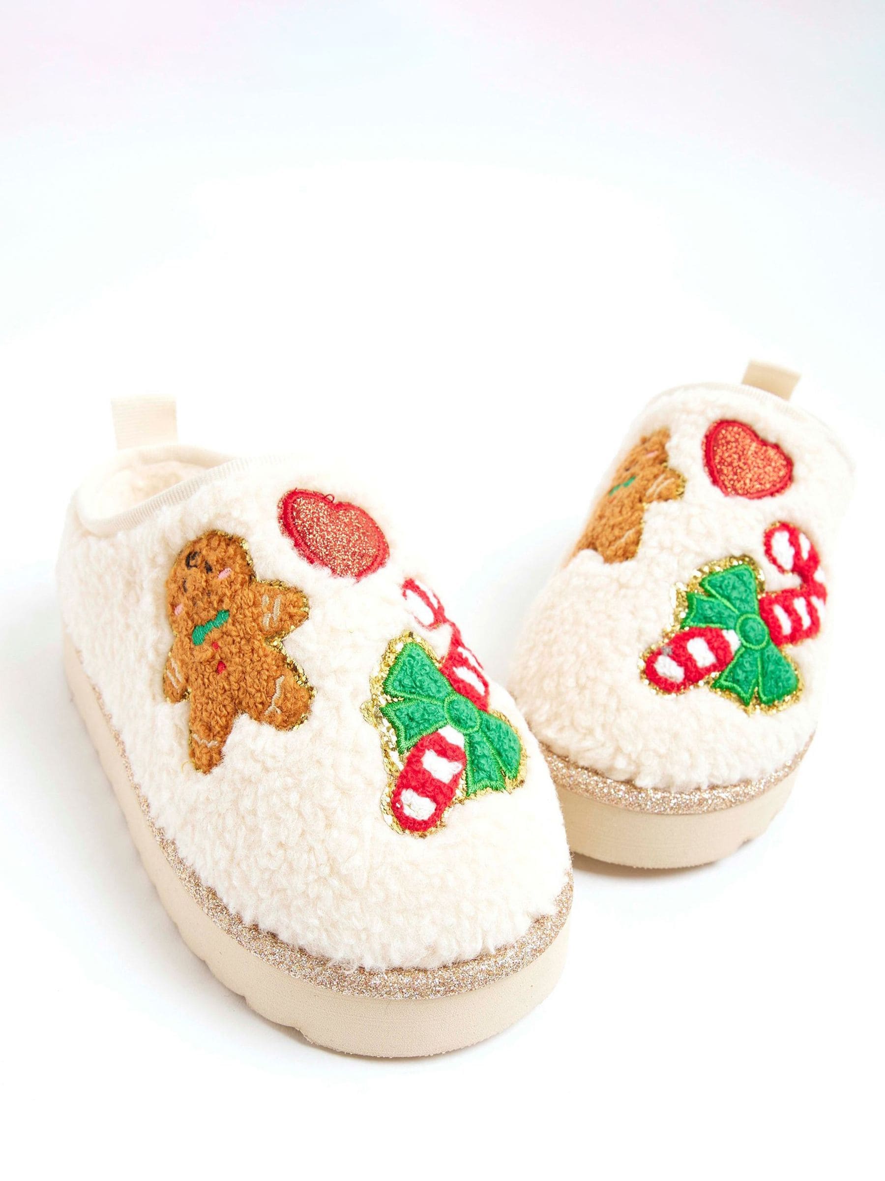 River Island Meisjes Kerstmis Peperkoek Pantoffels