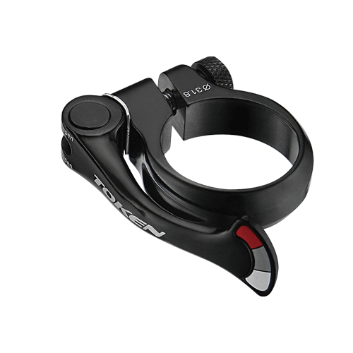 Token Sadelrørsklampe med Quick Release Ø34,9 mm Sort