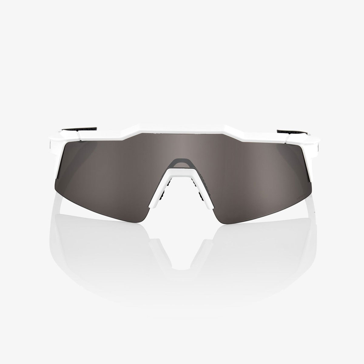 100% Speedcraft SL Sport Zonnebril Mat Wit met HiPER Silver Mirror Lens