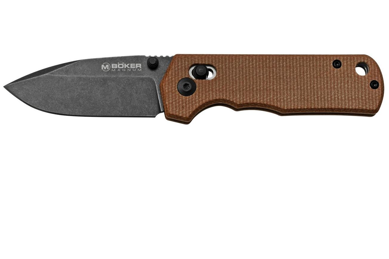 Böker Magnum Rockstub 01SC710 Brown Micarta, zakmes