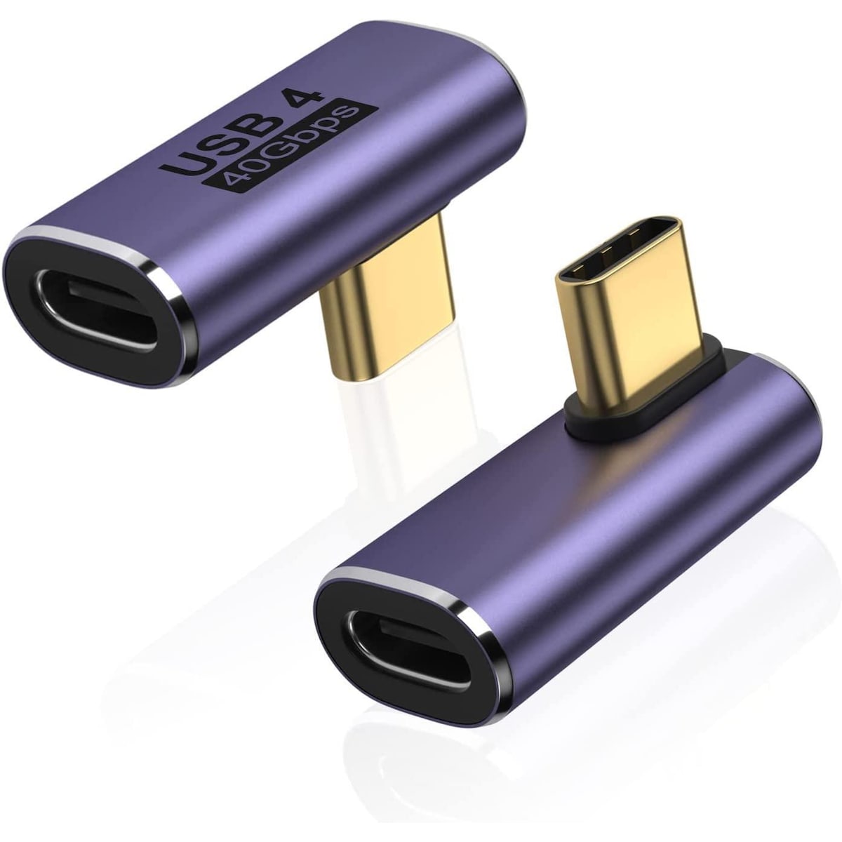 NÖRDIC USB4 vinklet adapter hann til hunn 40G 8K60Hz PD100W