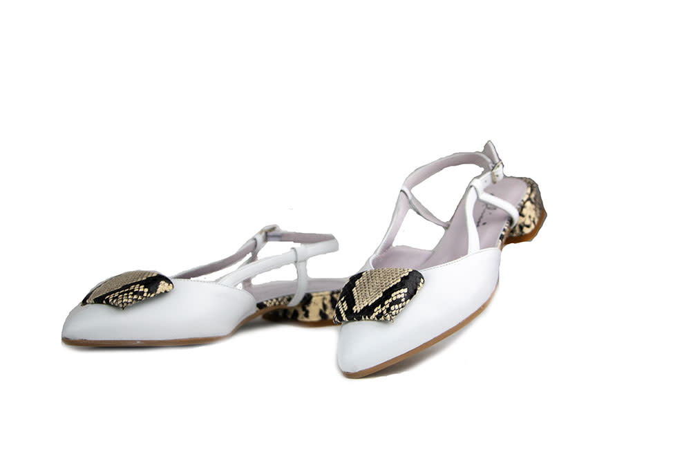 Lilian Slingback White Pittone Roccia