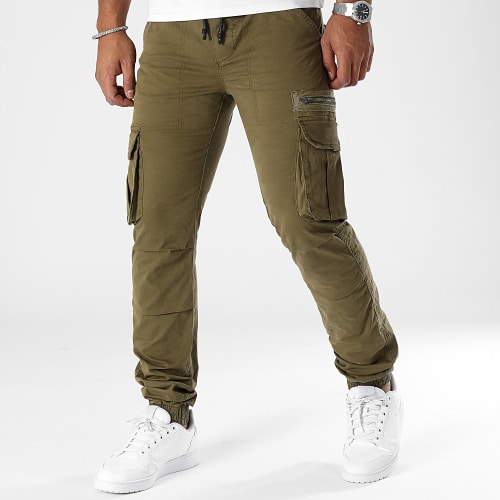 Lot De 2 Pantalons Cargo 0389 0391 Vert Kaki Beige