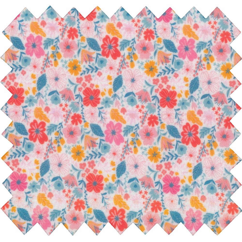 Tissu Enduit Au Mètre Fleurs Pastel Ex1048