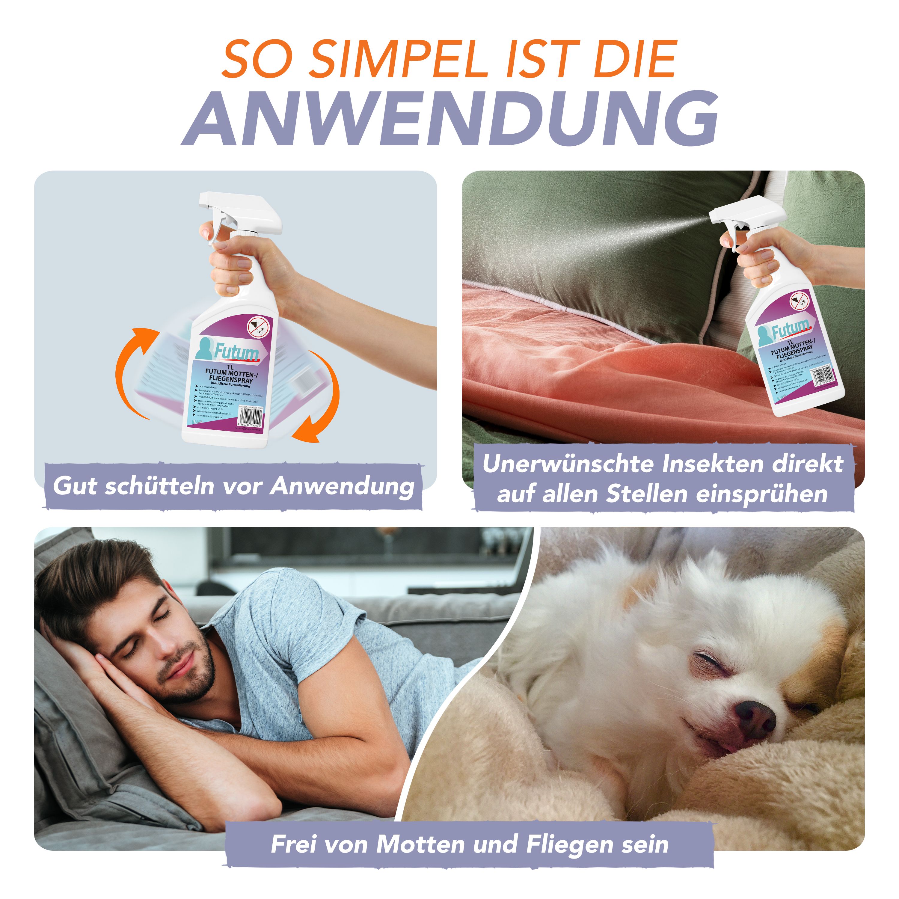 FUTUM 3x5L Motten- / Fliegenspray