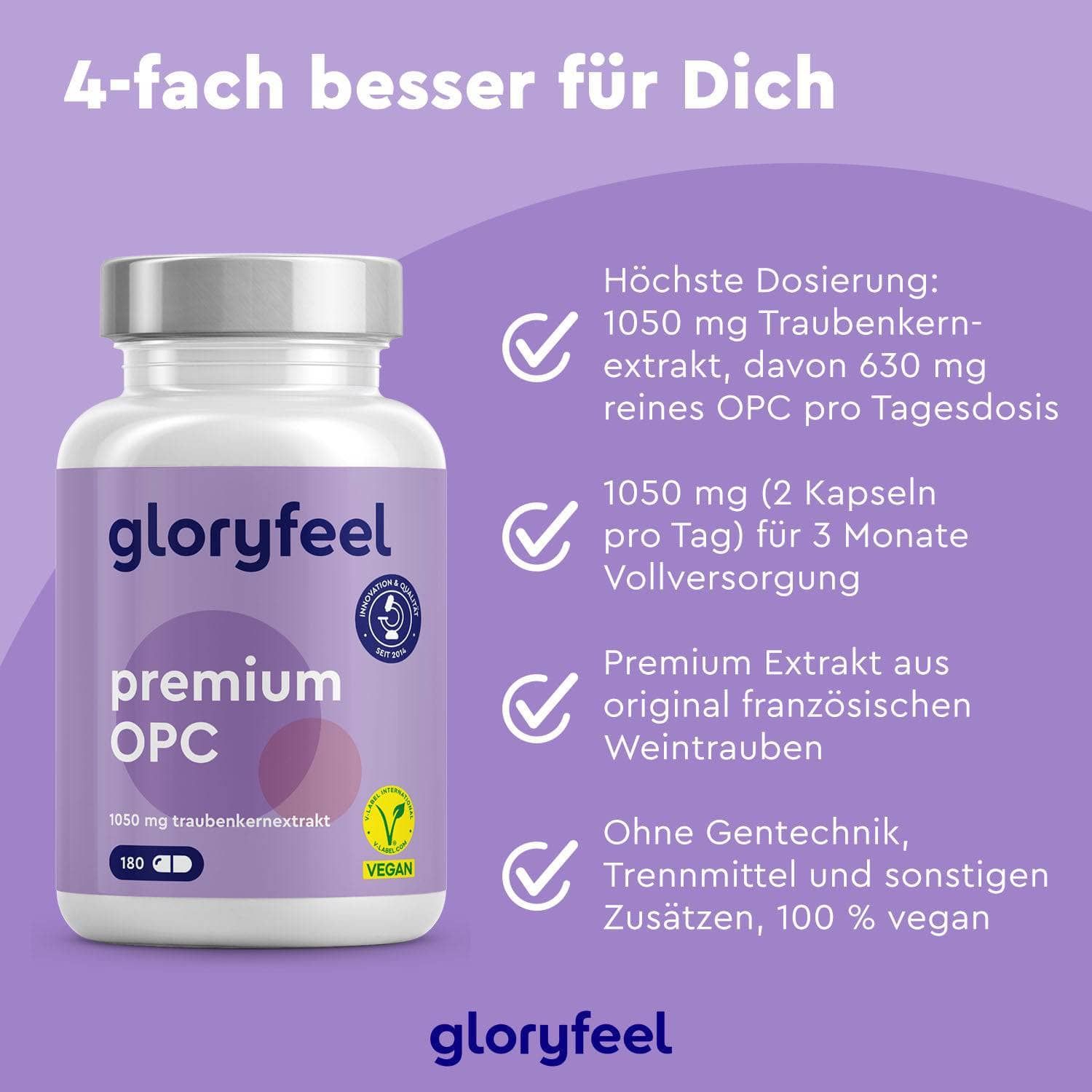 gloryfeel® OPC Traubenkernextrakt Premium
