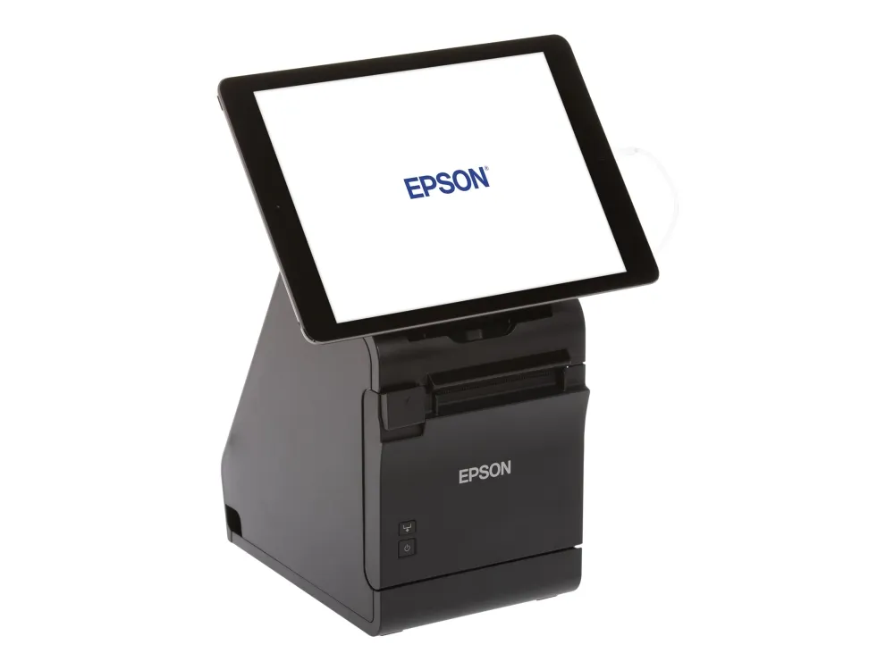 Epson TM m30II-S (011) - Kvitteringsprinter - termisk linje - Rulle (7,95 cm) - 203 x 203 dpi - op til 250 mm/sek. - USB 2.0, LAN, USB 2.0 vært, Lightning - skærer - hvid