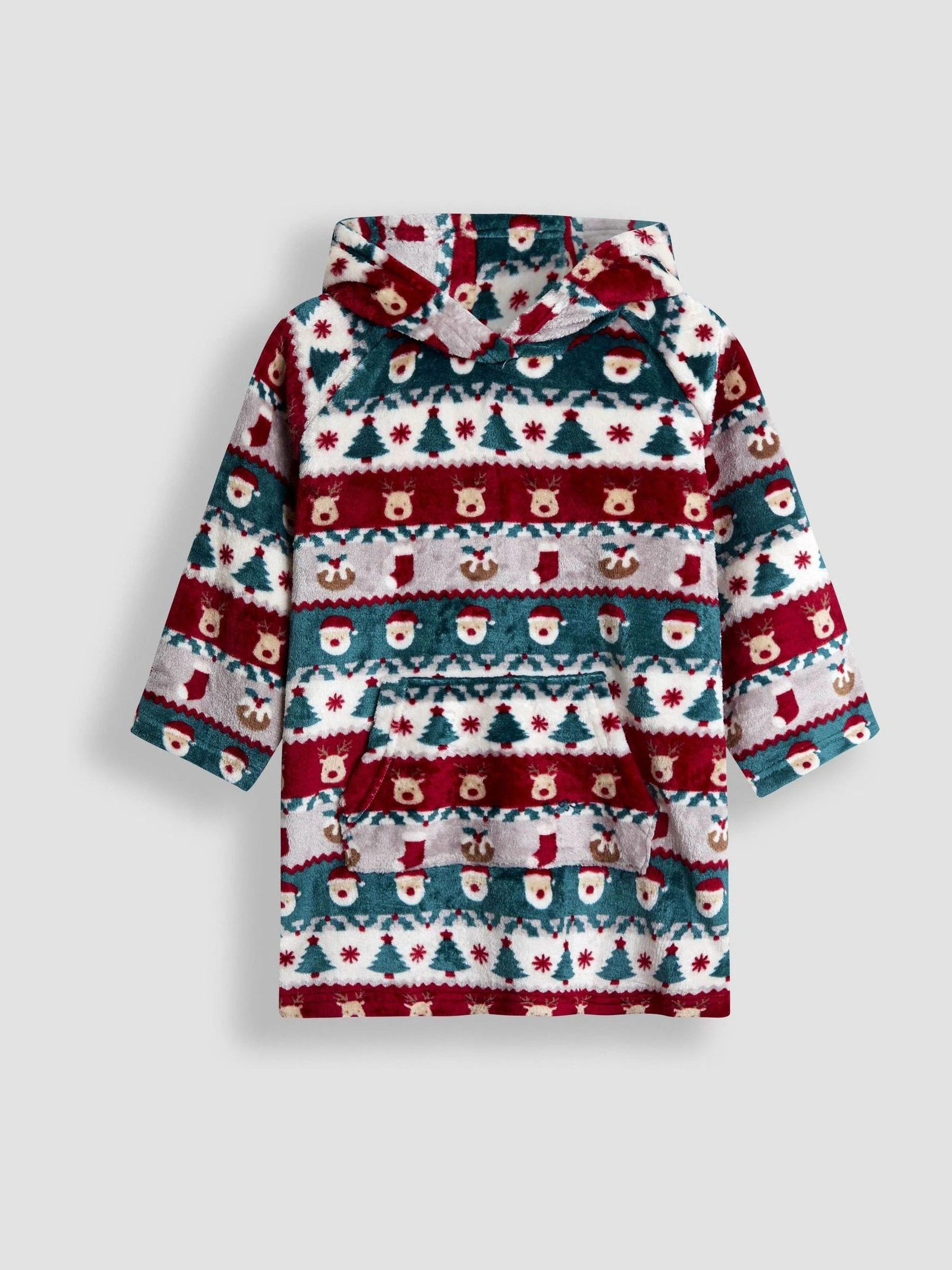 JoJo Maman Bébé Kerstmis Print Behaaglijke Deken Met capuchon