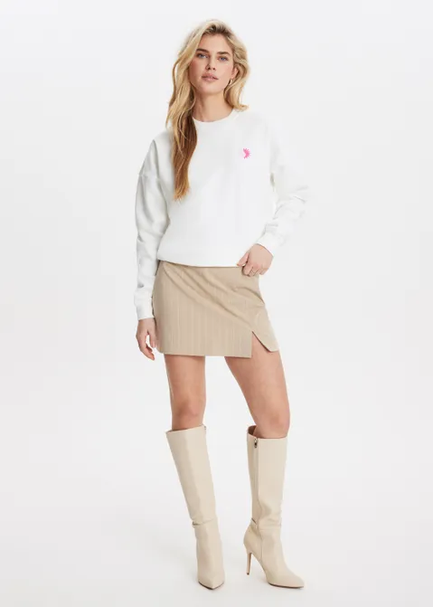Sweater met print more sun off-white (WIT.O)