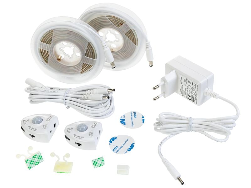 Vegas Lights LED-Streifen Bettbeleuchtung, 2er Set Zwei LED-Strips für unter das Bettgestell