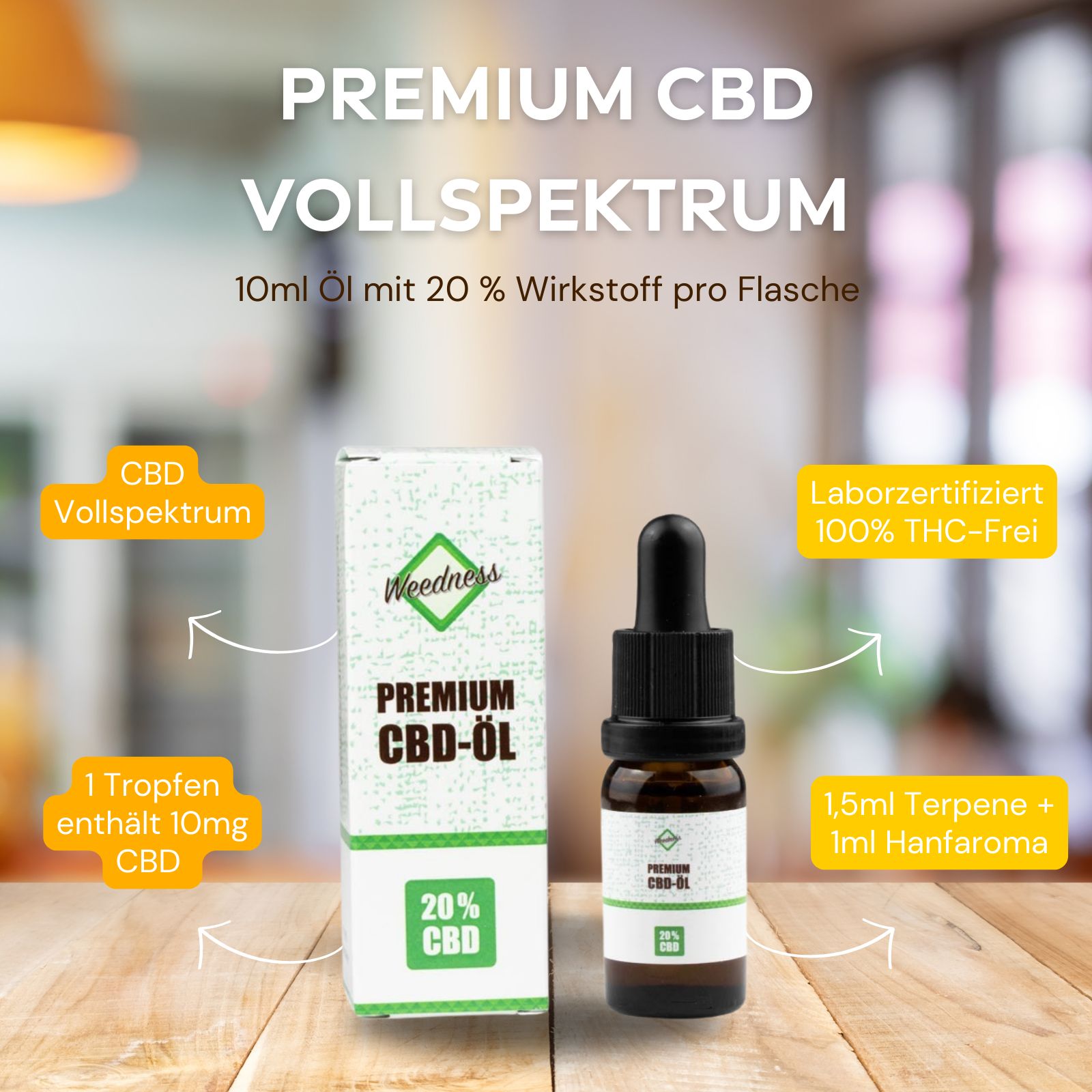 Weedness - CBD Öl 20 % Vollspektrum