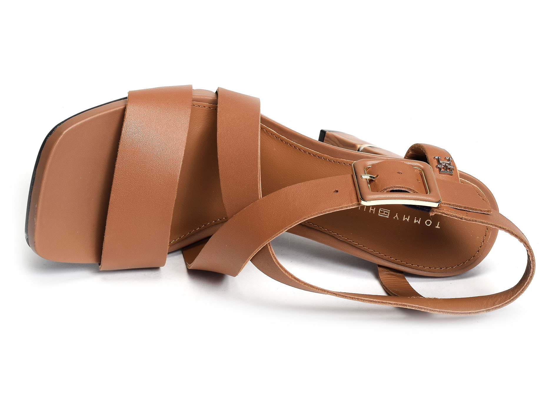 Hardware block high heel 7016 cognac