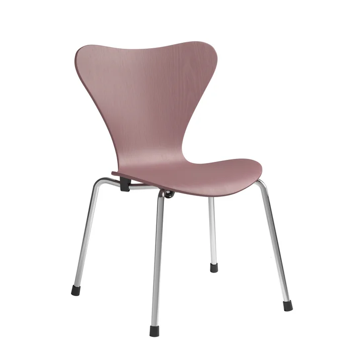 Fritz Hansen - Serie 7 Kinderstuhl, Chrom / wild rose