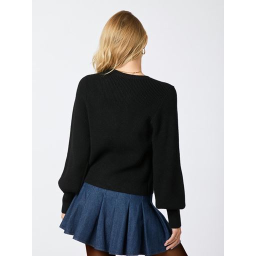 Neo Noir Muscado Knit Cardigan, Black, 36