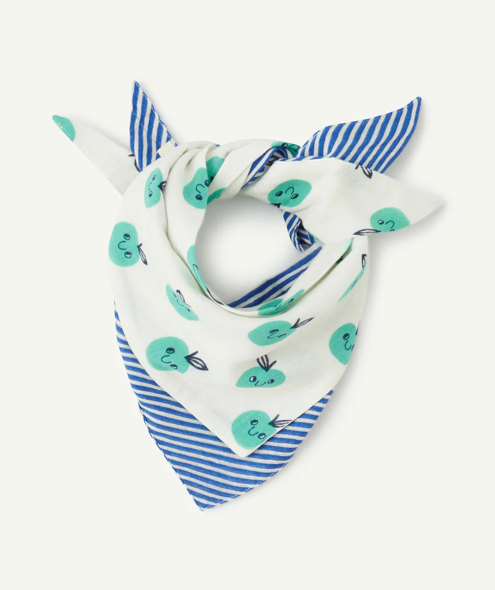 LOT DE 2 BANDANAS BÉBÉ GARÇON AVEC IMPRIMÉS