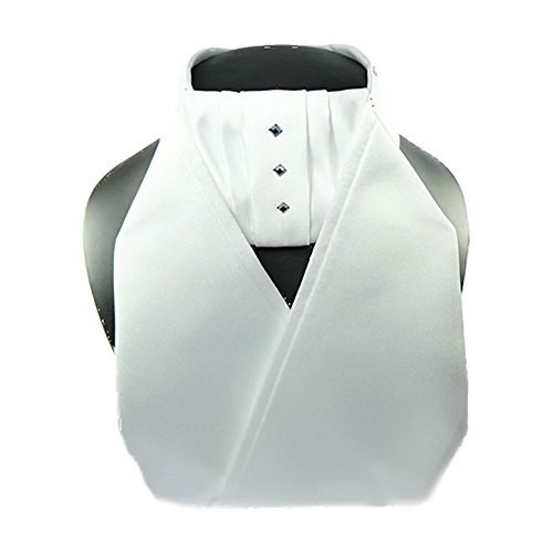 Plastrão branco com cristais Swarovski, modelo Chique