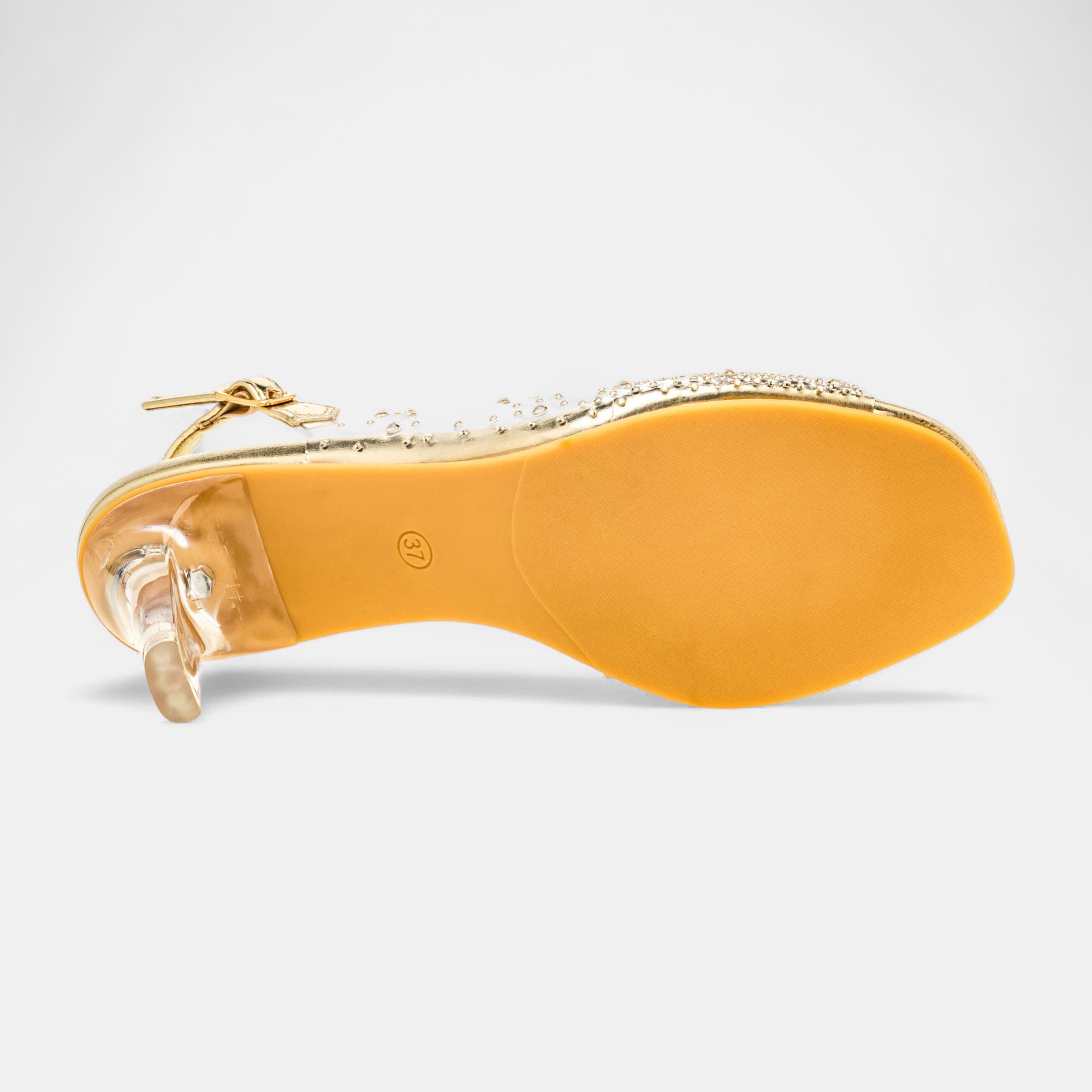 Nu-pieds à talon Femme or