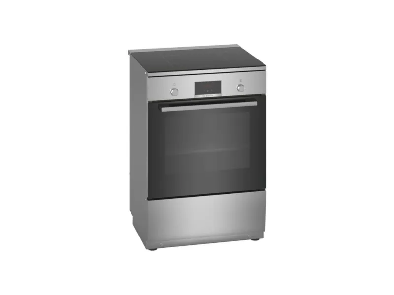 Bosch Serie | 4 HLN39A050U - Komfur - fritstående - bredde: 60 cm - dybde: 60 cm - højde: 90 cm - med selv-rengøring - rustfrit stål