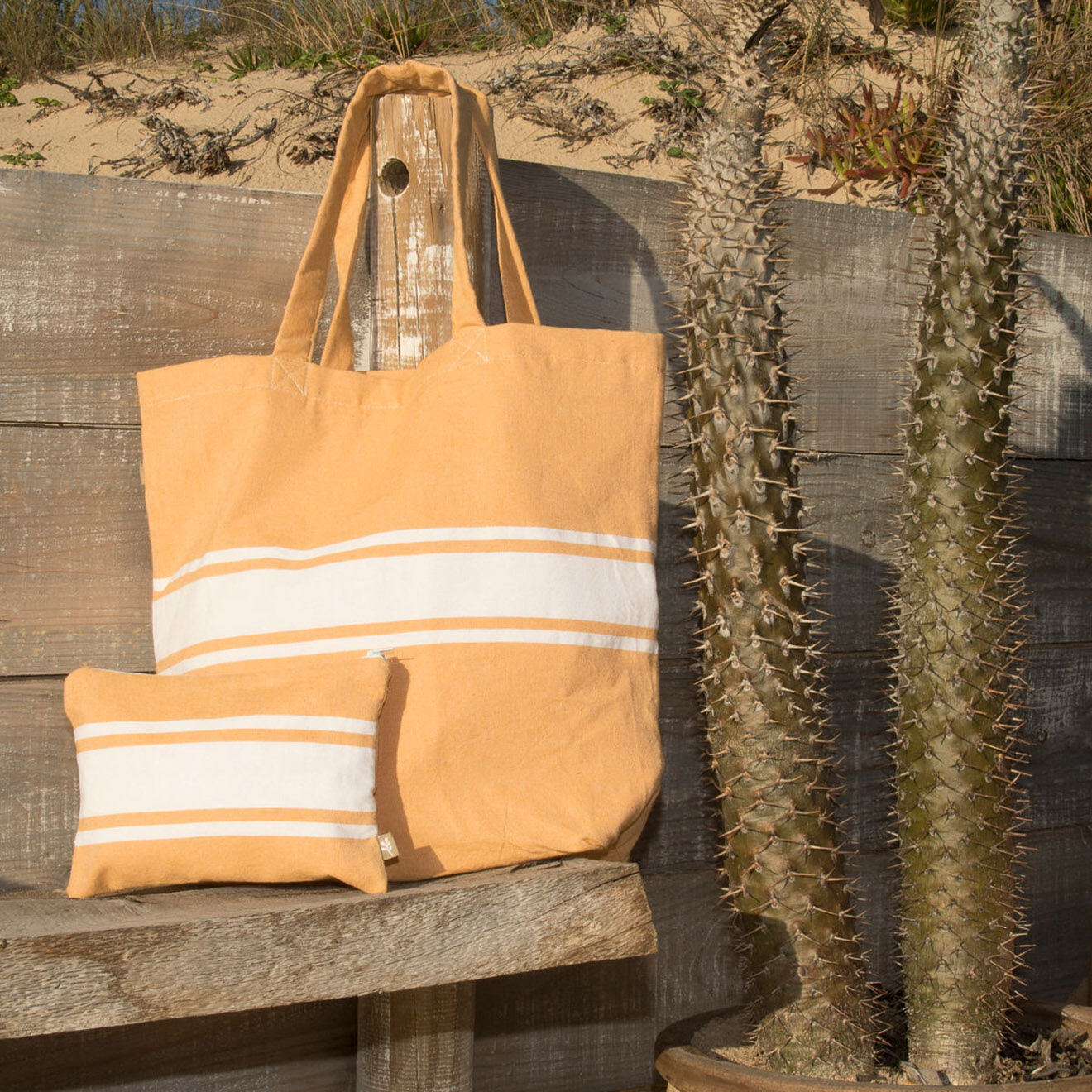 Febronie Pochette St Tropez jaune - 25x17 cm