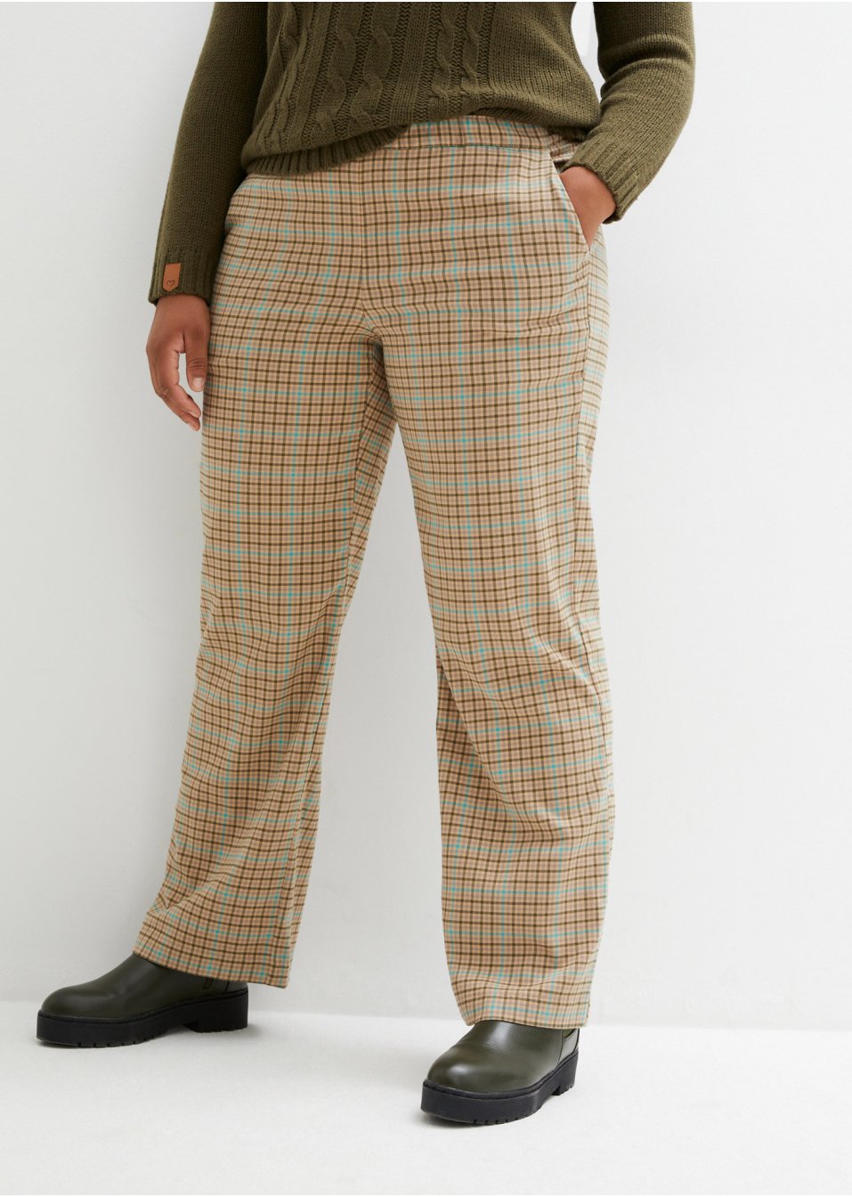 Pantalon taille haute, long