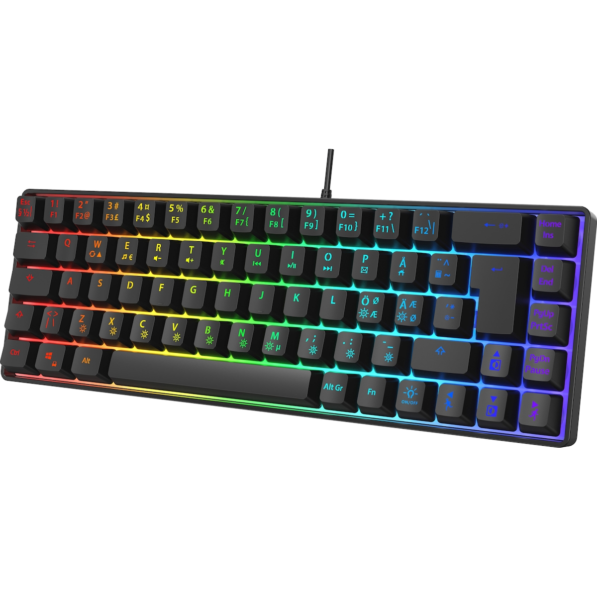 Next MX6 mini 65 RGB membran gamingtastatur (sort)