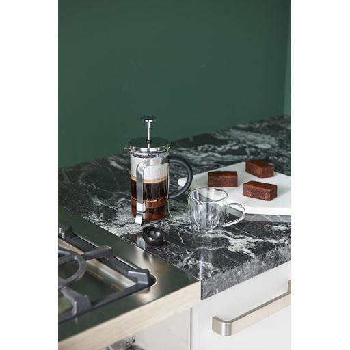 Leopold Vienna Shiny Stempelkande, Silver/Black, 0,35 L