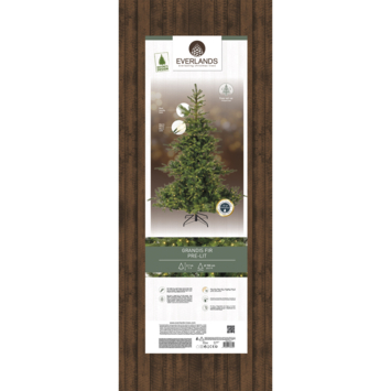 Everlands kunstkerstboom Grandis Fir 210 cm inclusief verlichting